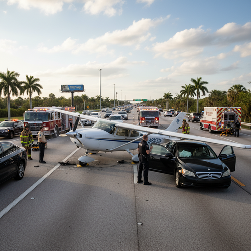 Kisah Dramatis Pendaratan Darurat Pesawat di Jalan Tol Florida: Pelajaran Keamanan Transportasi